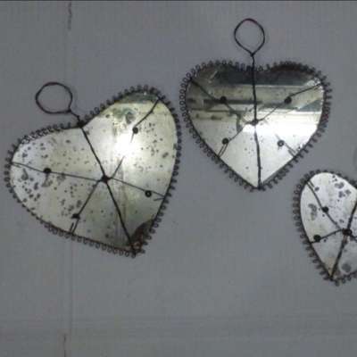 Christmas Hanging Glass Hearts