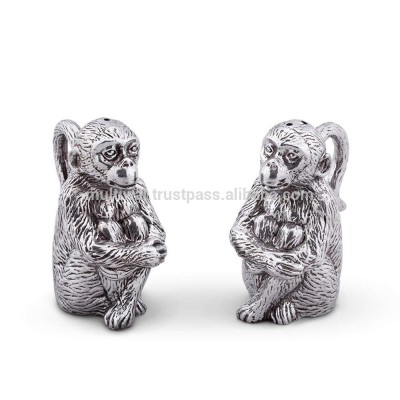 Aluminum Monkey Salt and Pepper