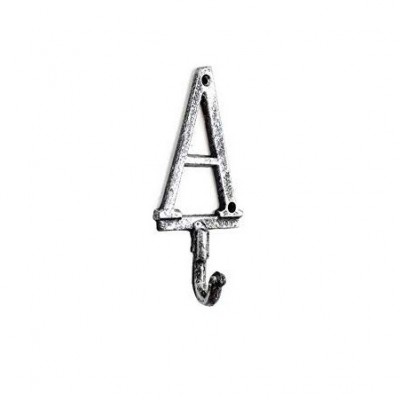 Cast Iron Metal Alphabet Letter Wall Hook